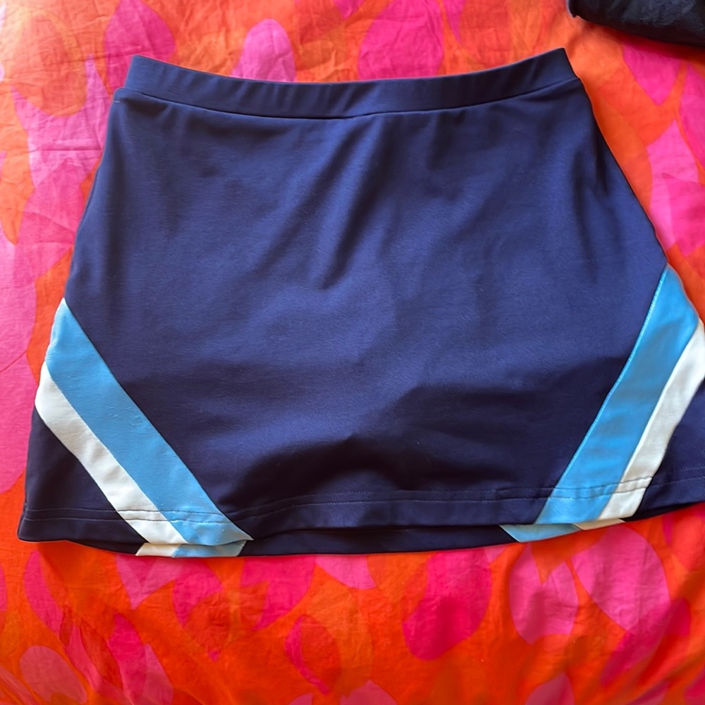 Vintage striped Spandex varsity cheer skirt/swim skirt xs